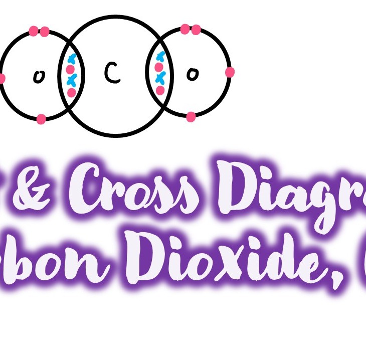 dot and cross diagram of carbon dioxide